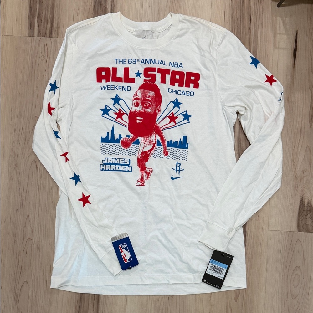 Nike White NBA All-Star Long Sleeve Tee